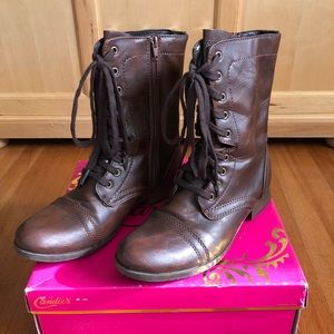Brown Military Combat Boots